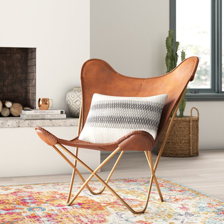 Wayfair tan leather discount chair